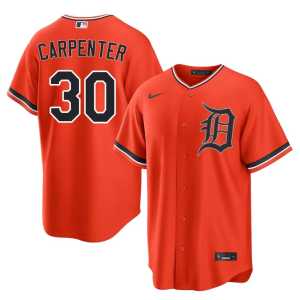 Kerry Carpenter Men's #30 Orange Replica D Tiges Jerseys 916288-187 - Image 1