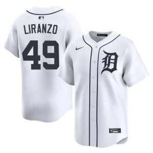 Thayron Liranzo Mens D Tigers White #49 MLB Jerseys 122664-871 - Image 1