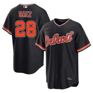 Javier Baez Replica Men D Tigers #28 Navy Jerseys 738720-968 - Image 1