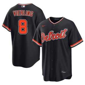 Matt Vierling Mens Stitched #8 Navy The D Jerseys 821943-234 - Image 1