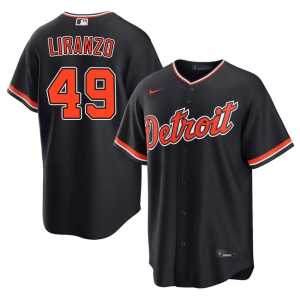Thayron Liranzo Detroits Replica #49 Navy Men Jerseys 753056-406 - Image 1