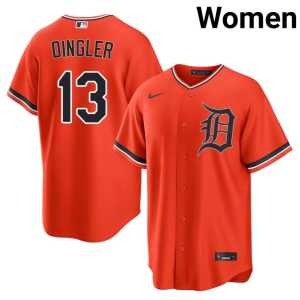 Dillon Dingler D Bengals Authentic #13 Women's Orange Jerseys 540092-294 - Image 1