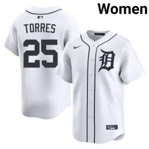 Gleyber Torres D Tigers 2026-27 Women White #25 Jerseys 435110-603 - Image 1