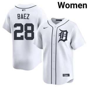 Javier Baez Limited Women #28 White DET Jerseys 906209-440 - Image 1
