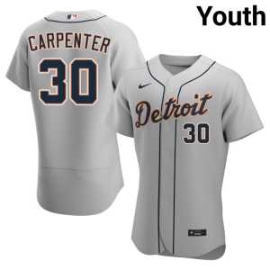 Kerry Carpenter Gray Authentic #30 Youth Detroits Jersey 994077-648 - Image 1
