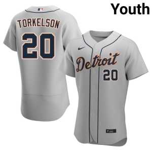 Spencer Torkelson Gray #20 Player Youth The D Jerseys 669026-591 - Image 1