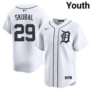 Tarik Skubal Youth #29 DET White Player Jerseys 702626-938 - Image 1